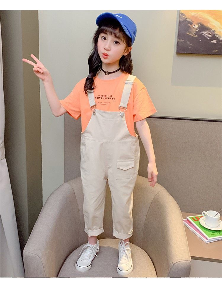 Set yếm kaki bé gái