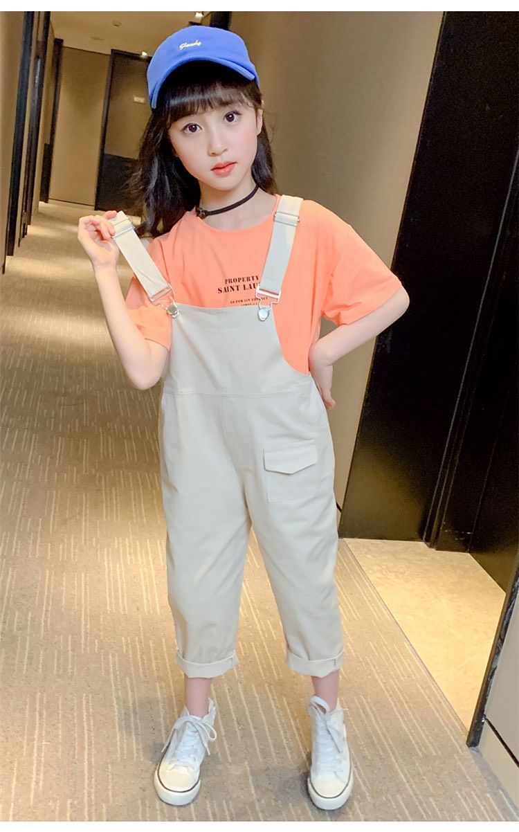 Set yếm kaki bé gái
