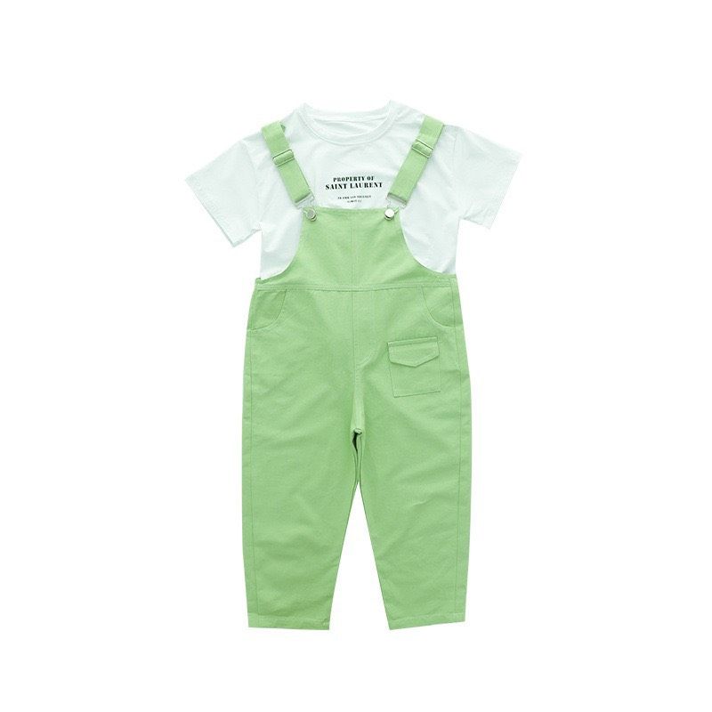 Set yếm kaki bé gái