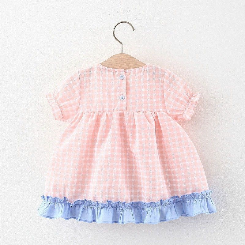 Đầm caro xinh xắn bé gái