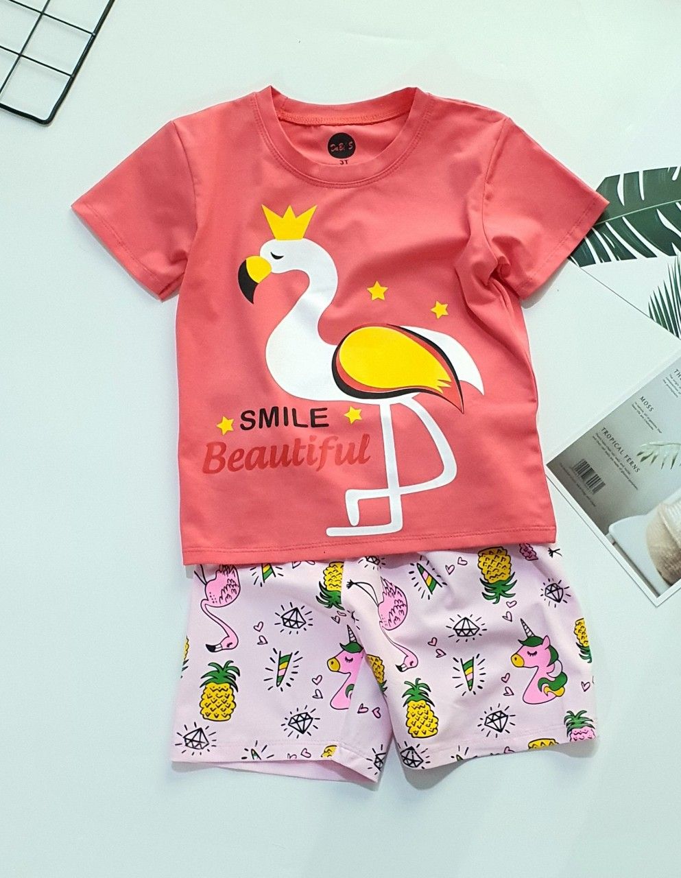 Bộ thun hoạt hình bé gái