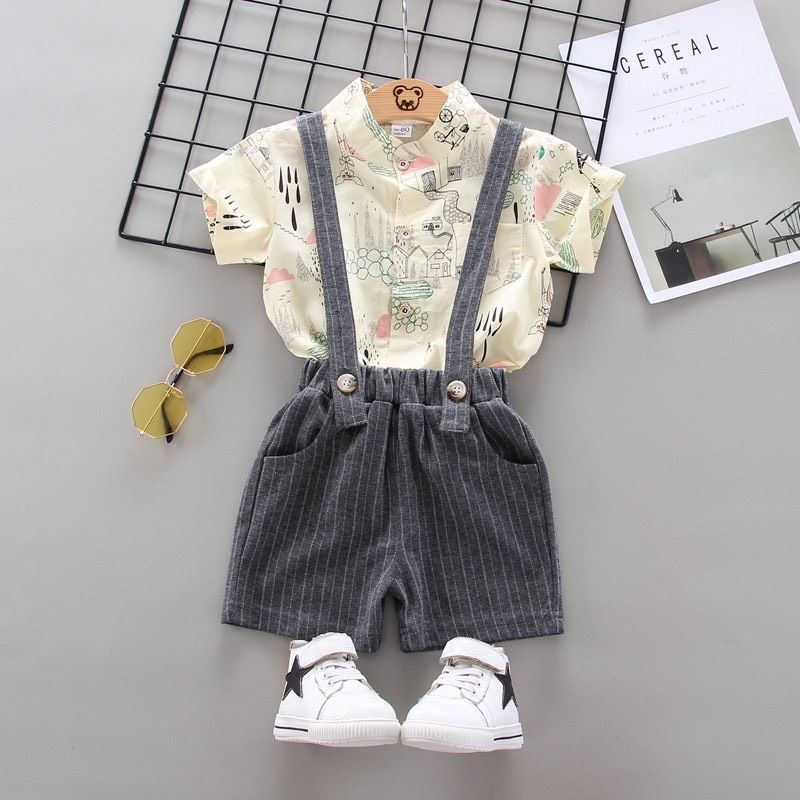 Set yếm họa tiết bé trai