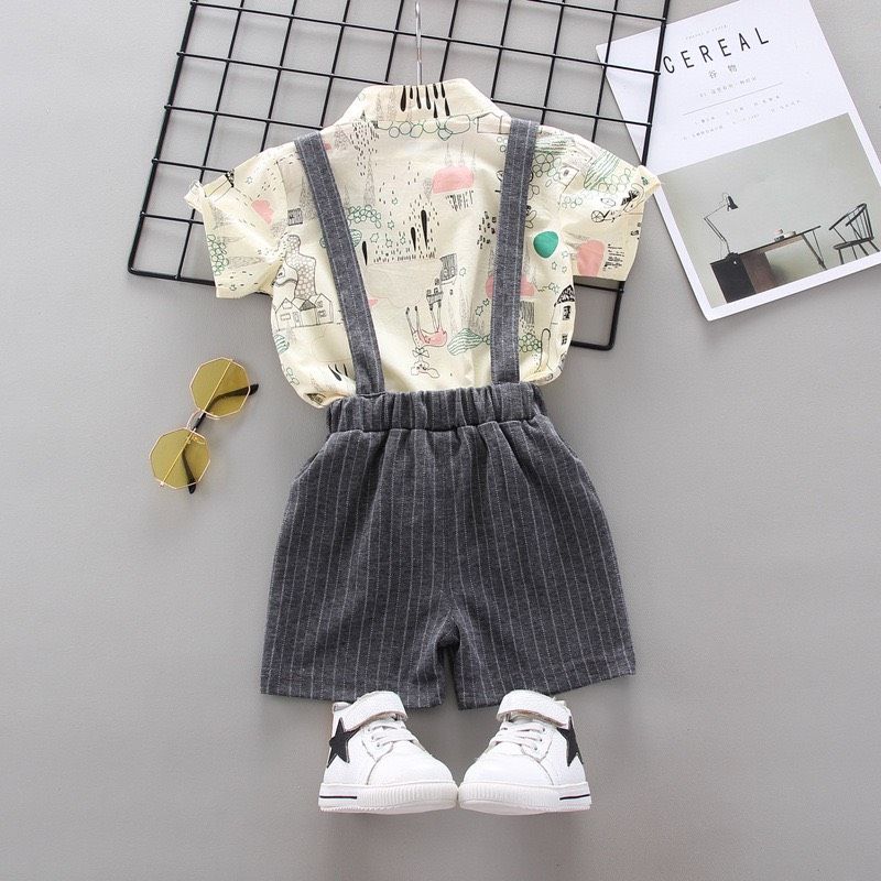 Set yếm họa tiết bé trai
