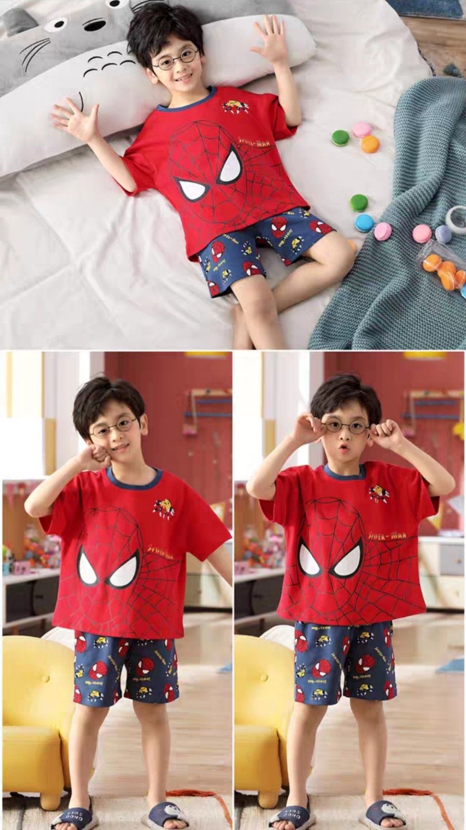 Bộ thun nhện bé trai