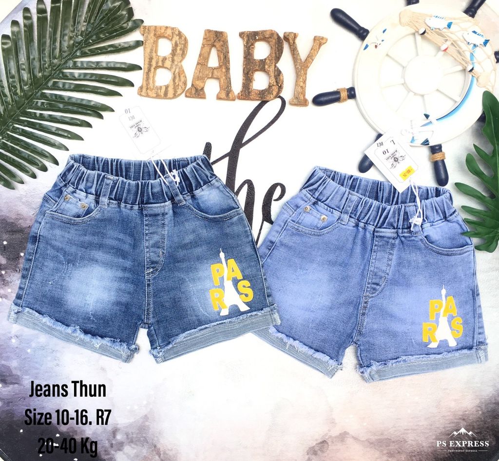 Quần short jean Paris