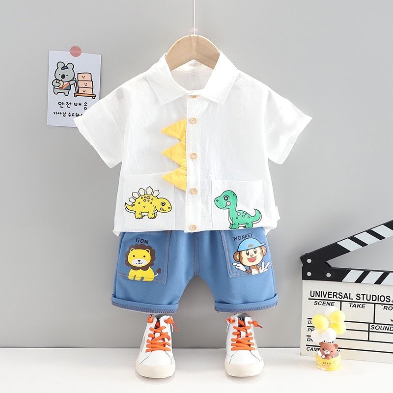 Set áo sơ mi khủng long