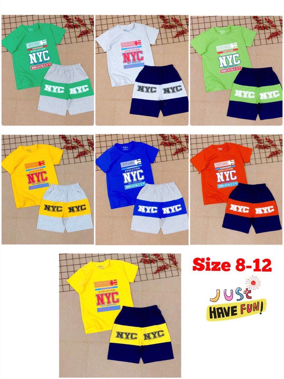 Bộ thun lửng NYC bé trai