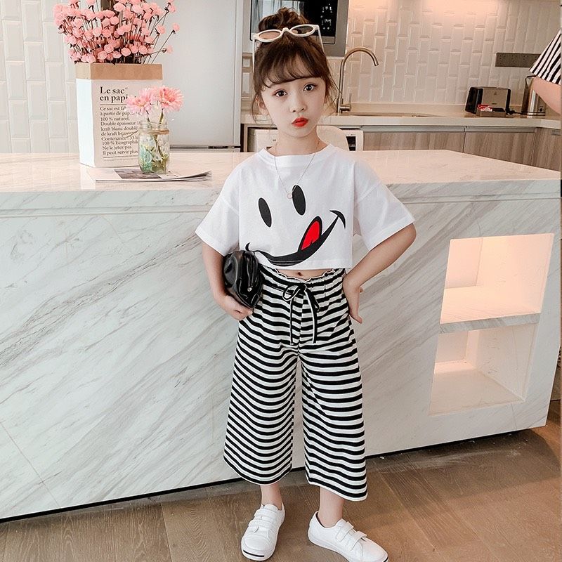 Set áo croptop mặt cười