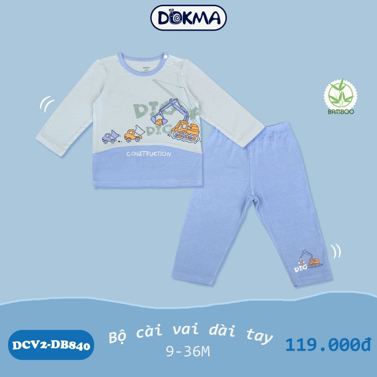 DB840 - Bộ dài tay sơ sinh