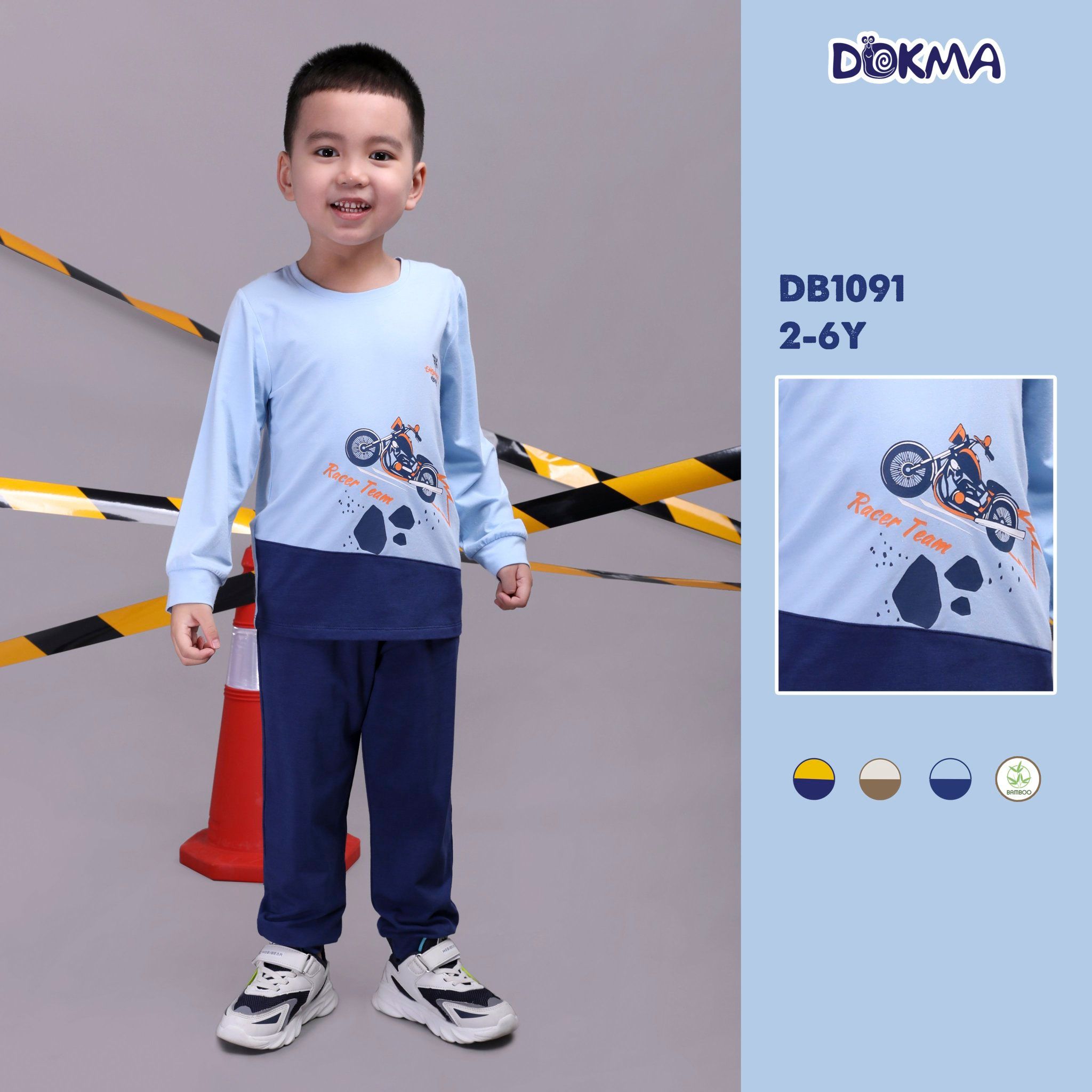 DB1091 - Bộ thun dài tay bé 2-6 tuổi
