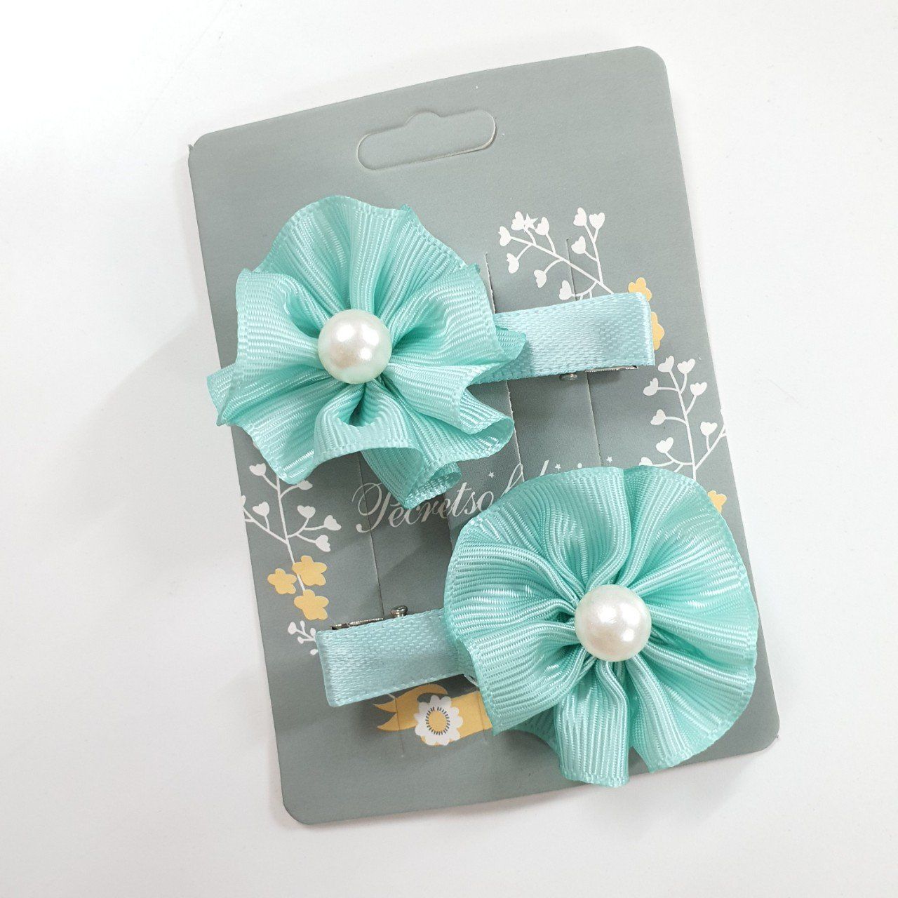 Set 2 kẹp tóc nơ hoa xinh xắn KT09