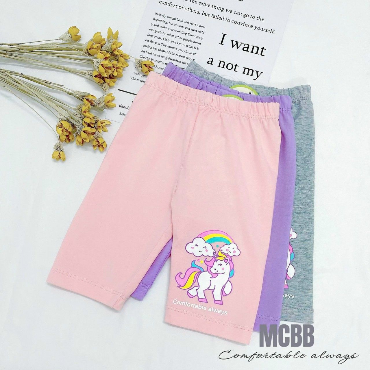 Quần legging lửng bé gái Pony