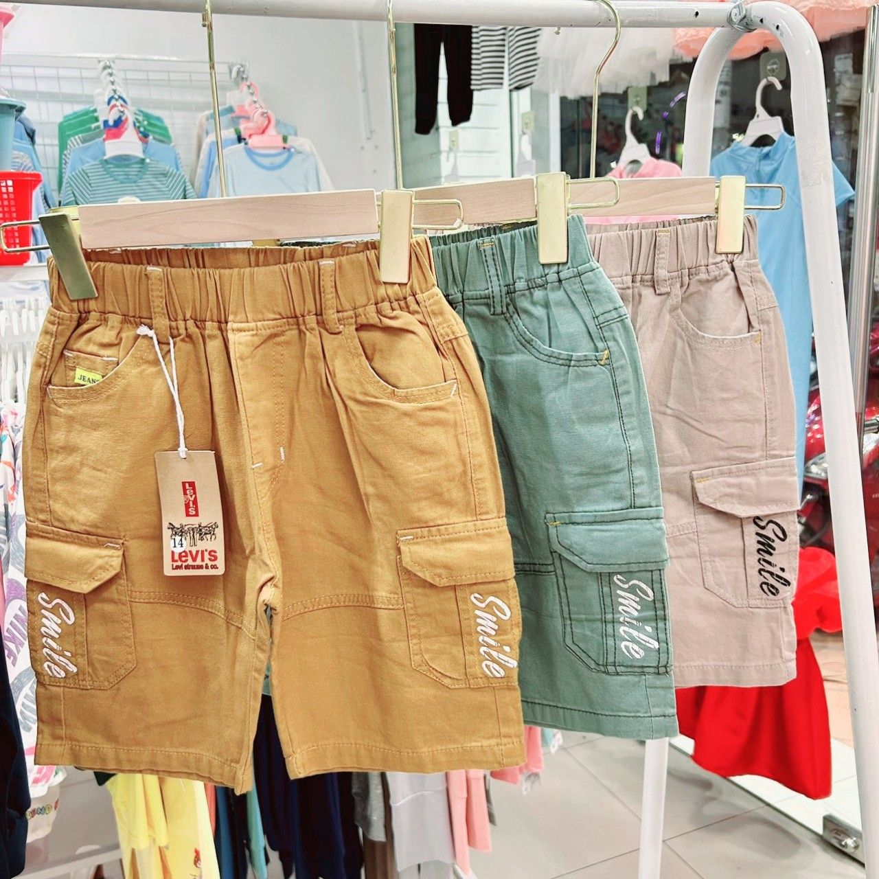 Quần kaki túi hộp bé trai