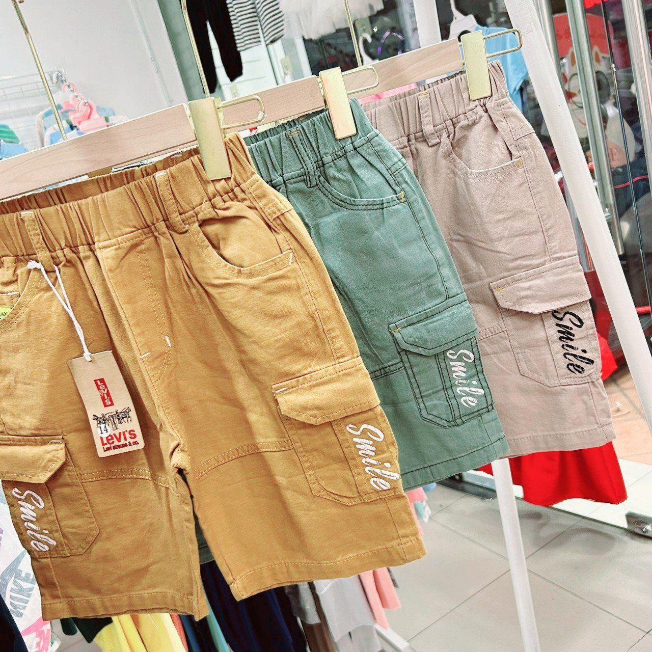 Quần kaki túi hộp bé trai