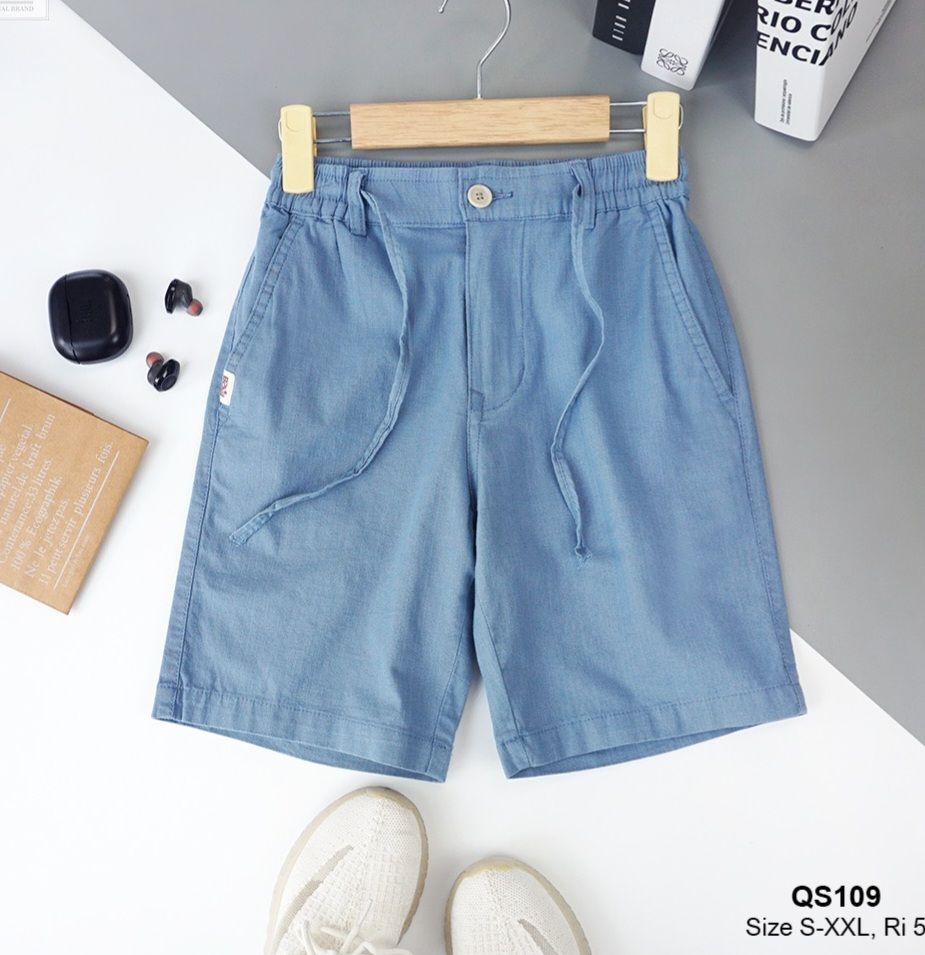 Quần linen lửng bé trai ngày hè