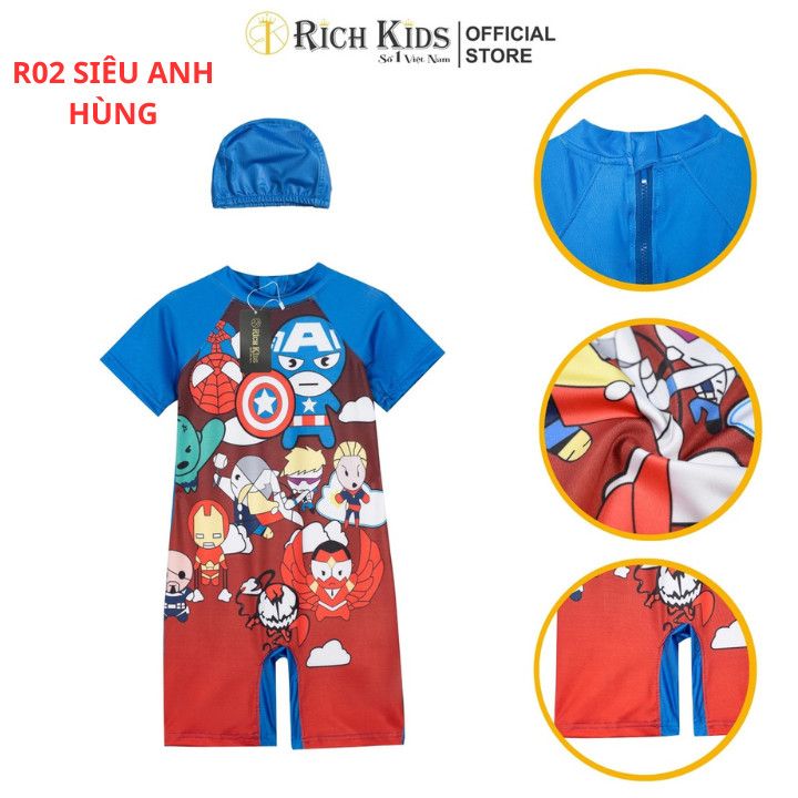 Đồ bơi siêu anh hùng liền thân cho bé trai