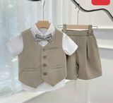  Set vest short công tử cho bé trai 