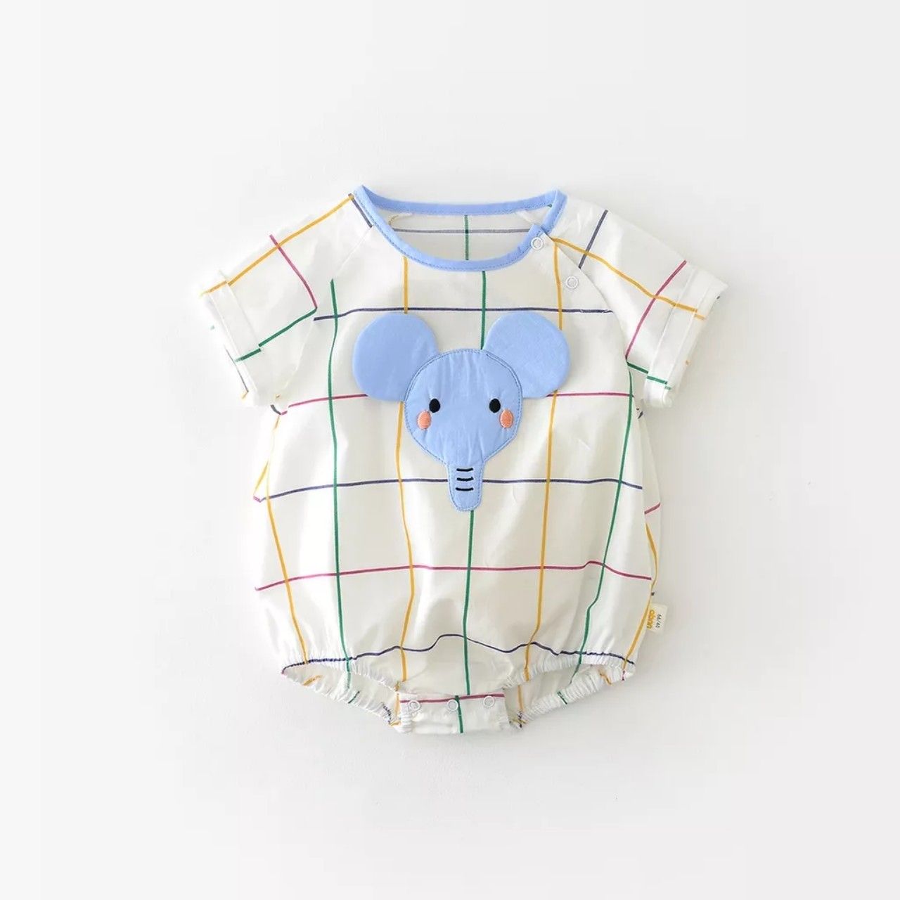  Bộ bodysuit cotton cho bé sơ sinh từ 0-2 tuổi họa tiết con voi 