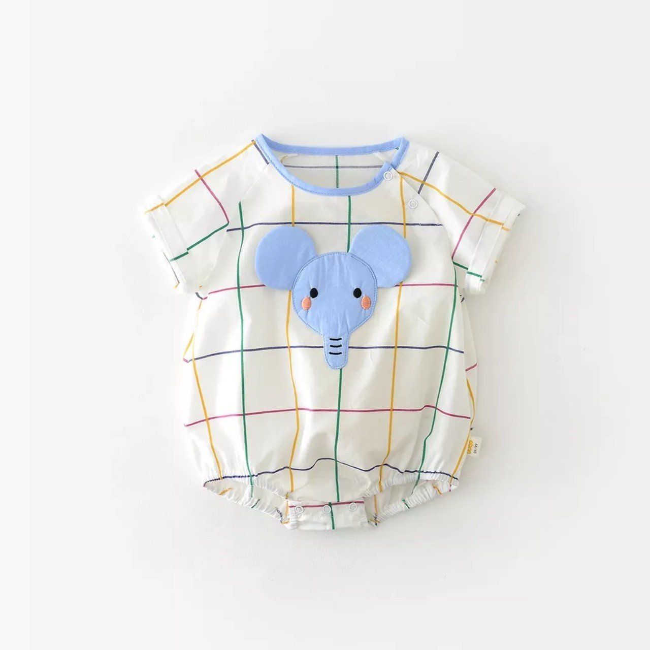 Bộ bodysuit cotton cho bé sơ sinh từ 0-2 tuổi họa tiết con voi