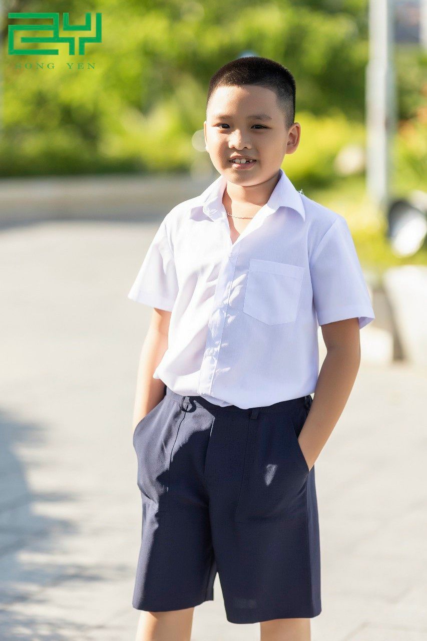 Áo sơ mi đồng phục học sinh nam túi bên 2110