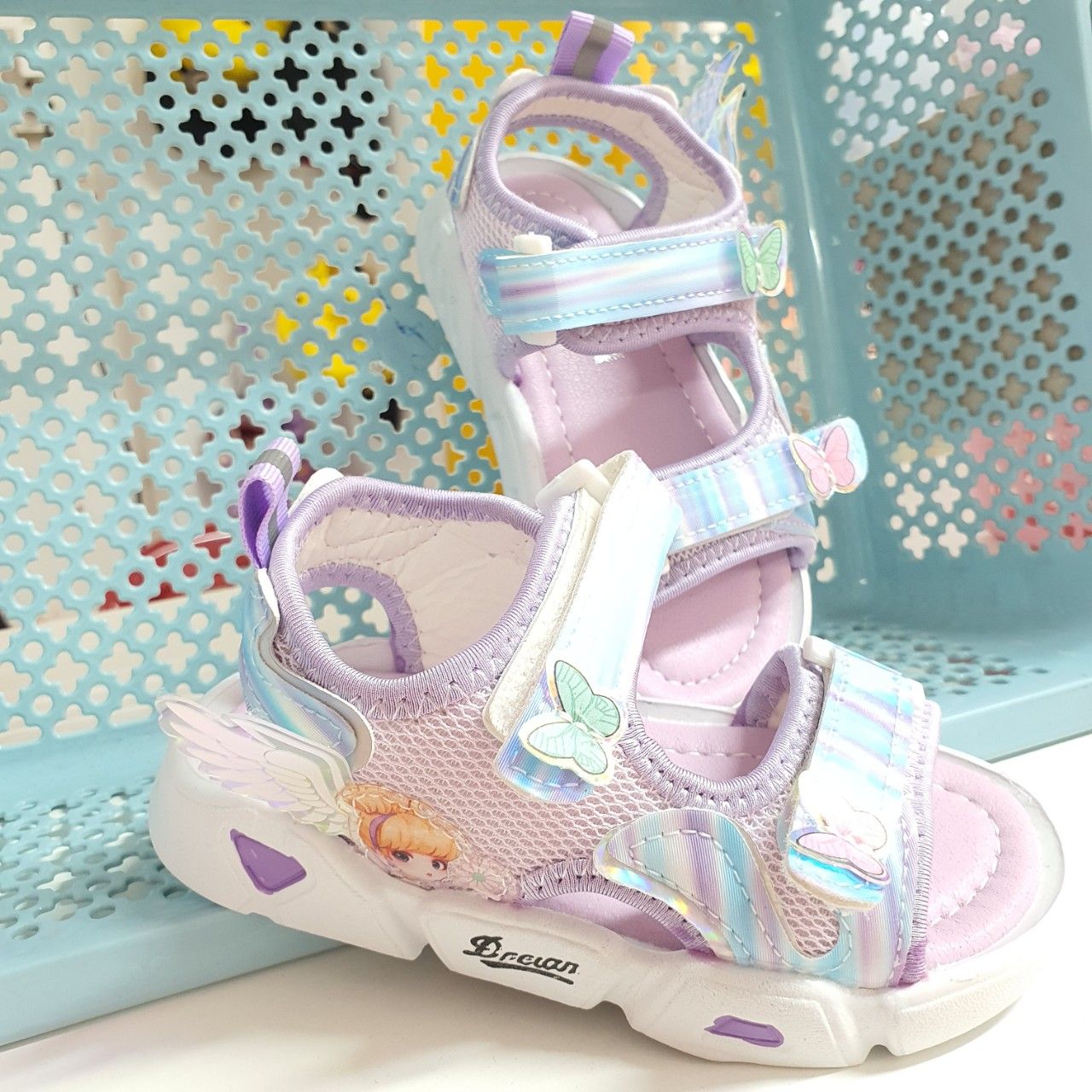  Giày sandal công chúa cho bé gái từ 2 đến 7 tuổi hình con bướm 