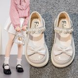  Giày búp bê nơ đính ngọc trai xinh xắn cho bé gái (Size 26-37) 