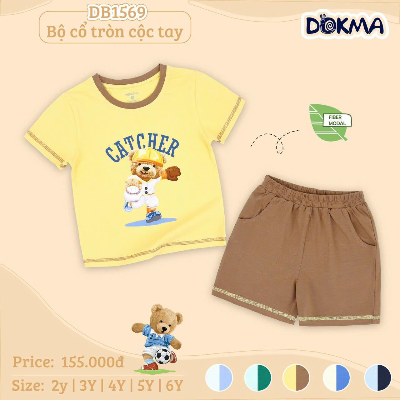 DB1569 - Đồ bộ thun cotton mặc nhà cho bé trai từ 2-6 tuổi