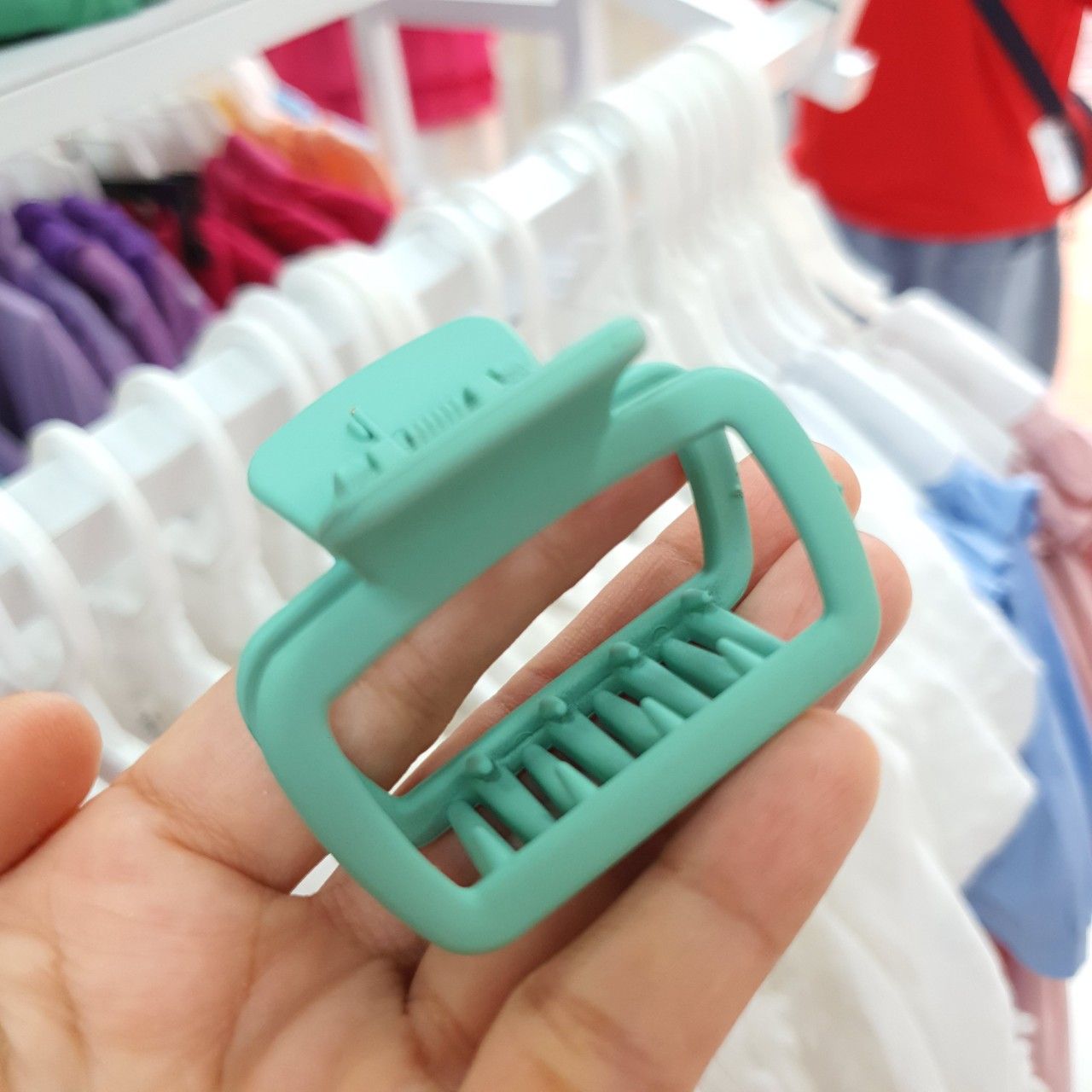 Kẹp tóc mini hình vuông cho nữ phong cách Hàn Quốc dễ thương