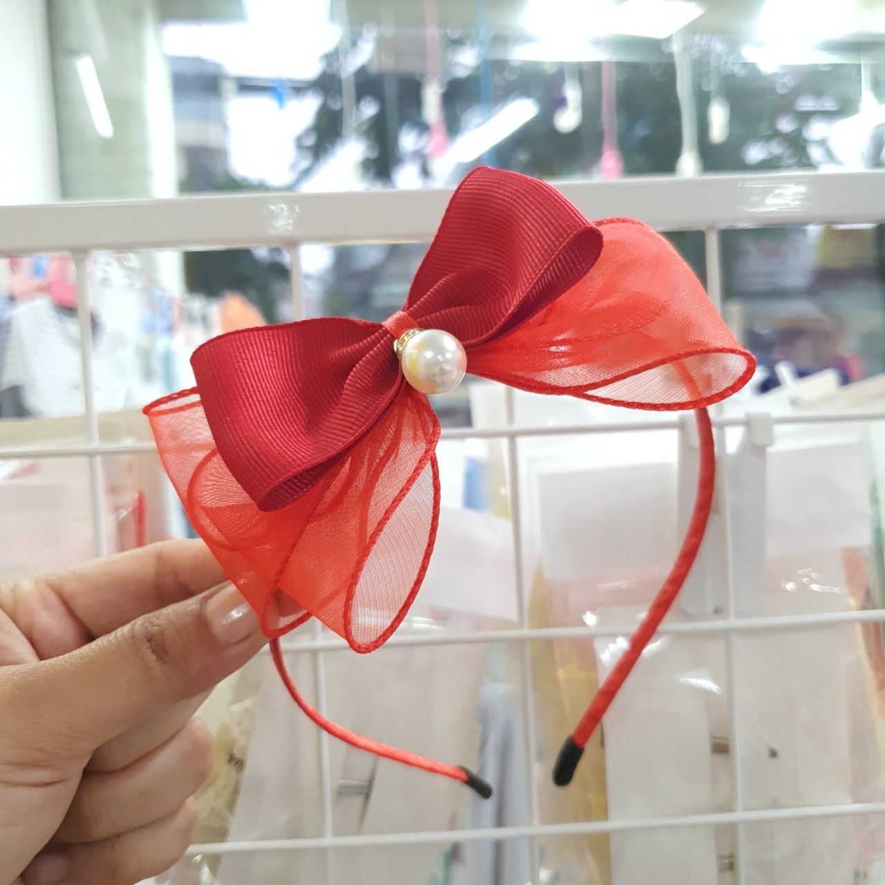 Cài tóc nơ ruy băng dễ thương cho bé gái