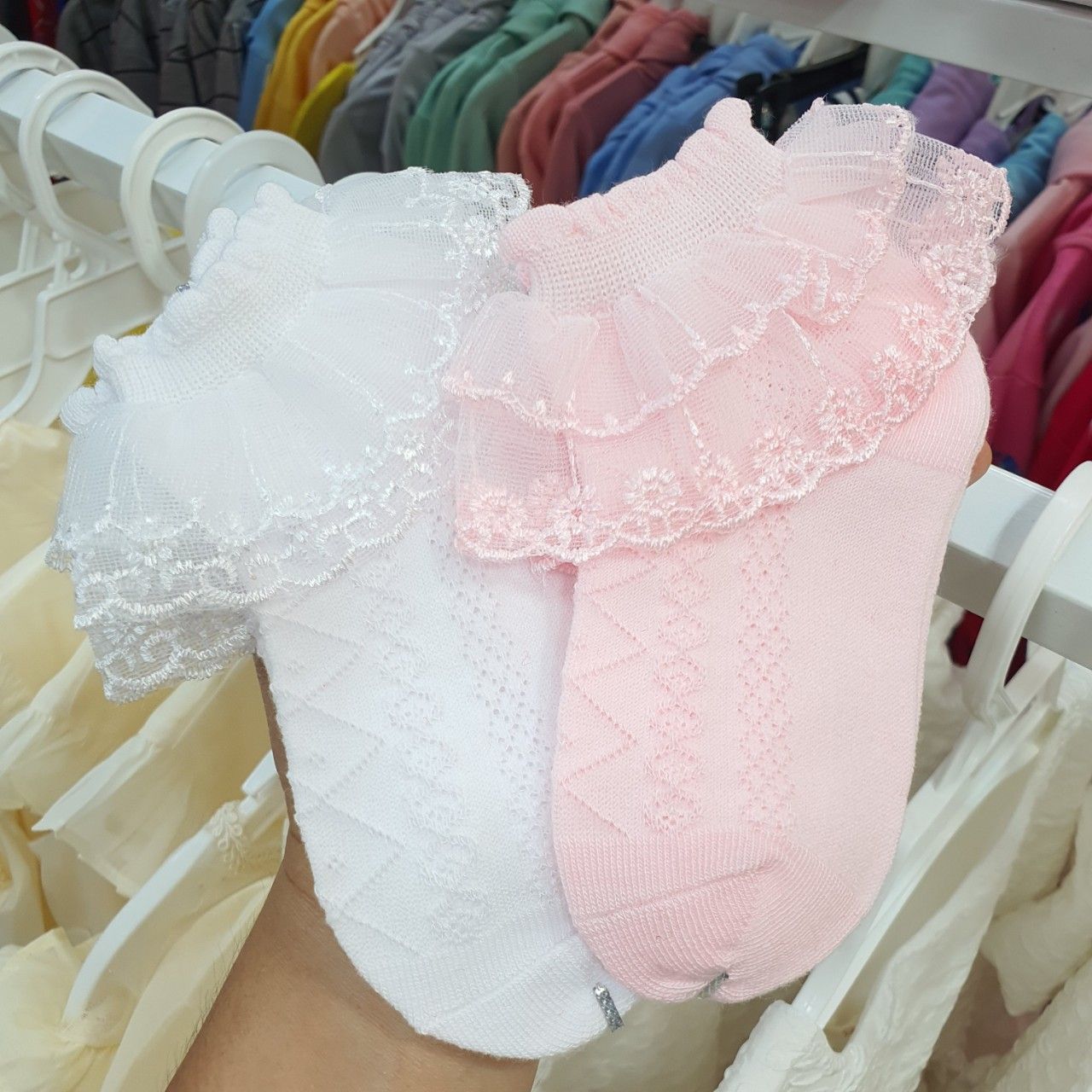 Vớ công chúa phối ren xinh xắn cho bé từ 1 đến 3 tuổi đi múa, đi tiệc