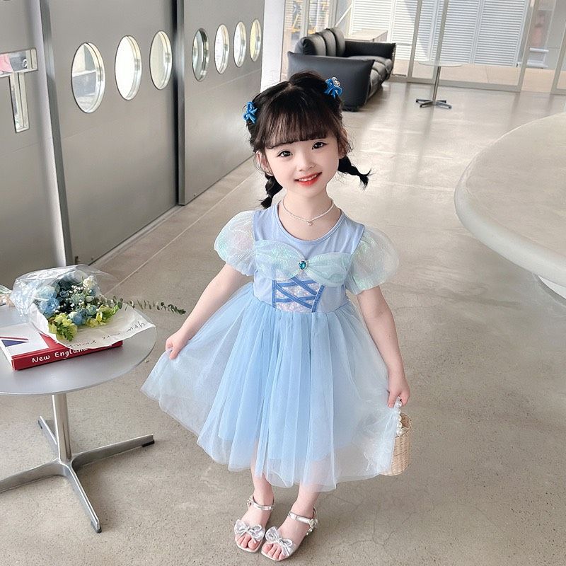 Đầm công chúa Elsa cho bé gái từ 10kg đến 14kg D30 _ Beekids