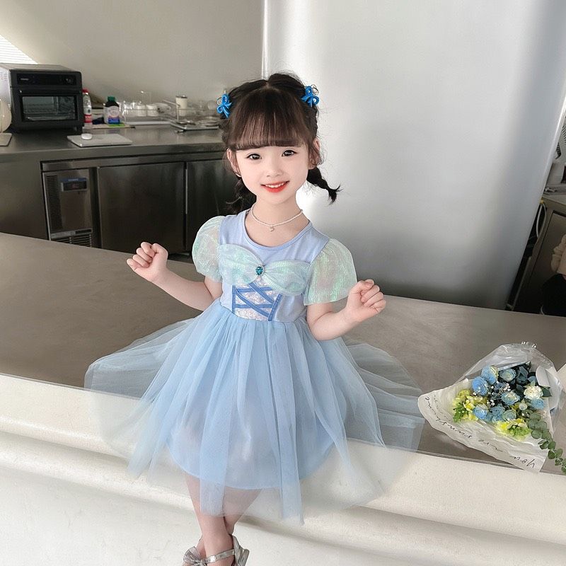 Đầm công chúa Elsa cho bé gái từ 10kg đến 14kg D30 _ Beekids