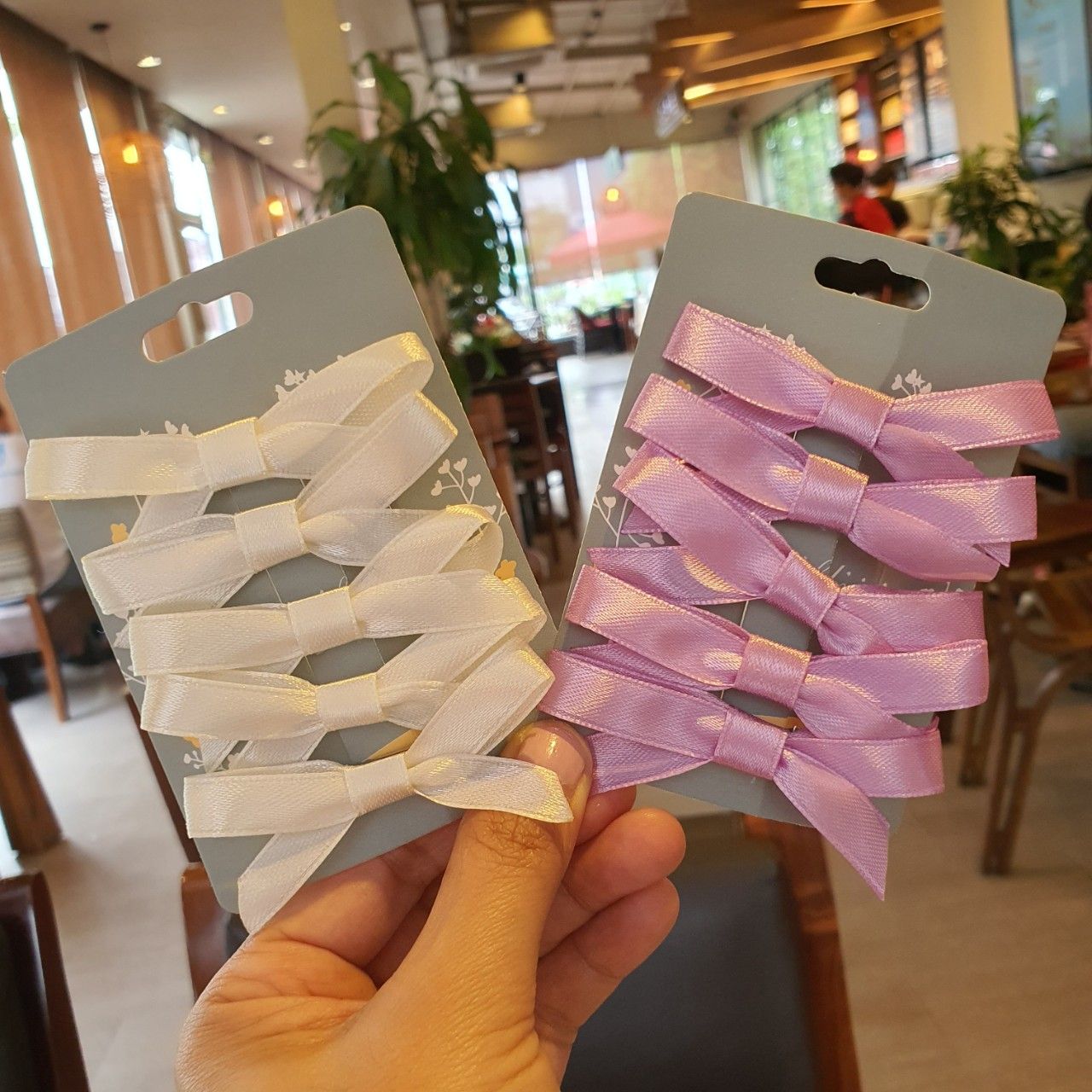 Set 5 kẹp tóc nơ mini thời trang cho bé và các bạn nữ