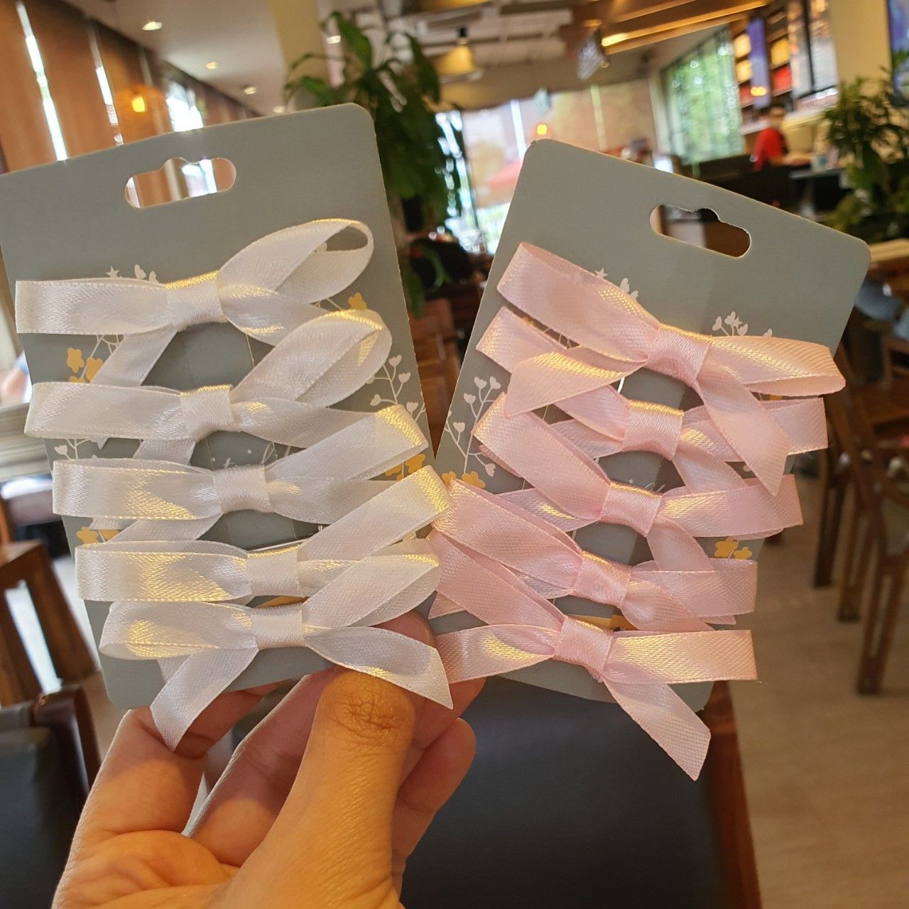 Set 5 kẹp tóc nơ mini thời trang cho bé và các bạn nữ