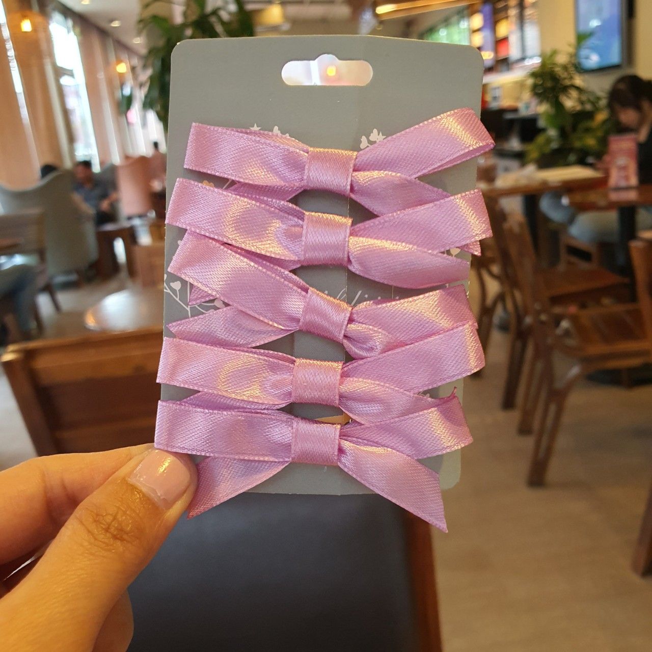 Set 5 kẹp tóc nơ mini thời trang cho bé và các bạn nữ