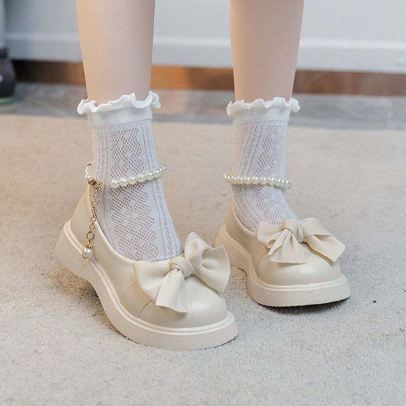 Giày búp bê nơ chuỗi hạt xinh xắn thời trang cho bé size 26-37