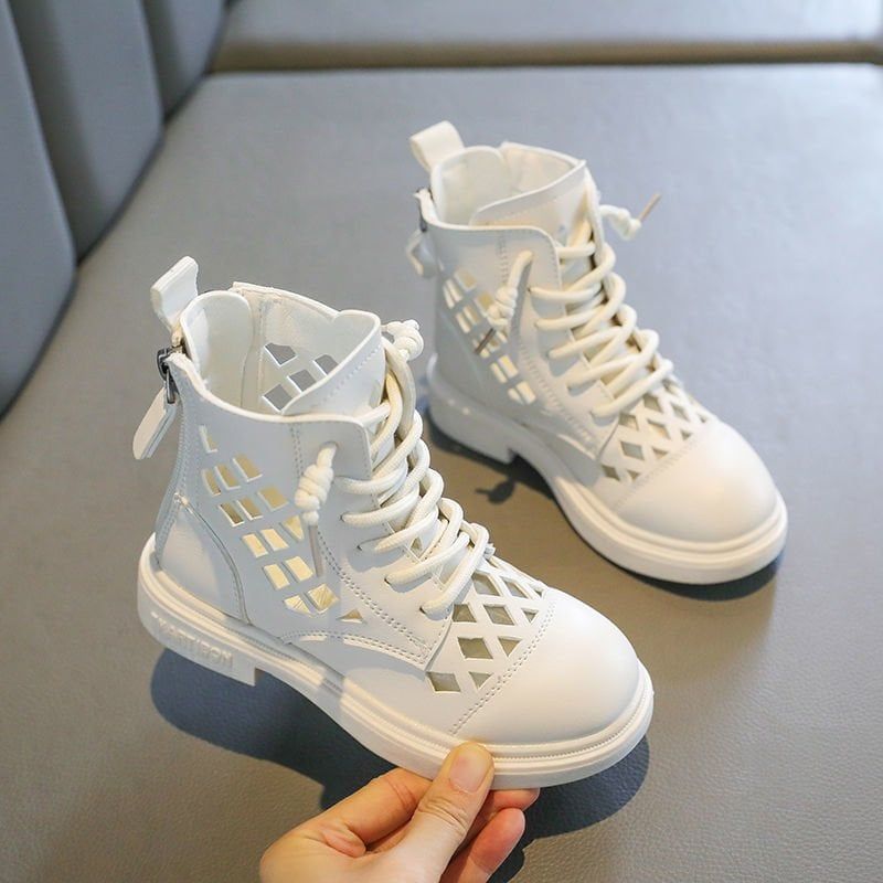 Giày boot cho bé gái từ 3 đến12 tuổi cổ cao cá tính thời trang nhẹ êm