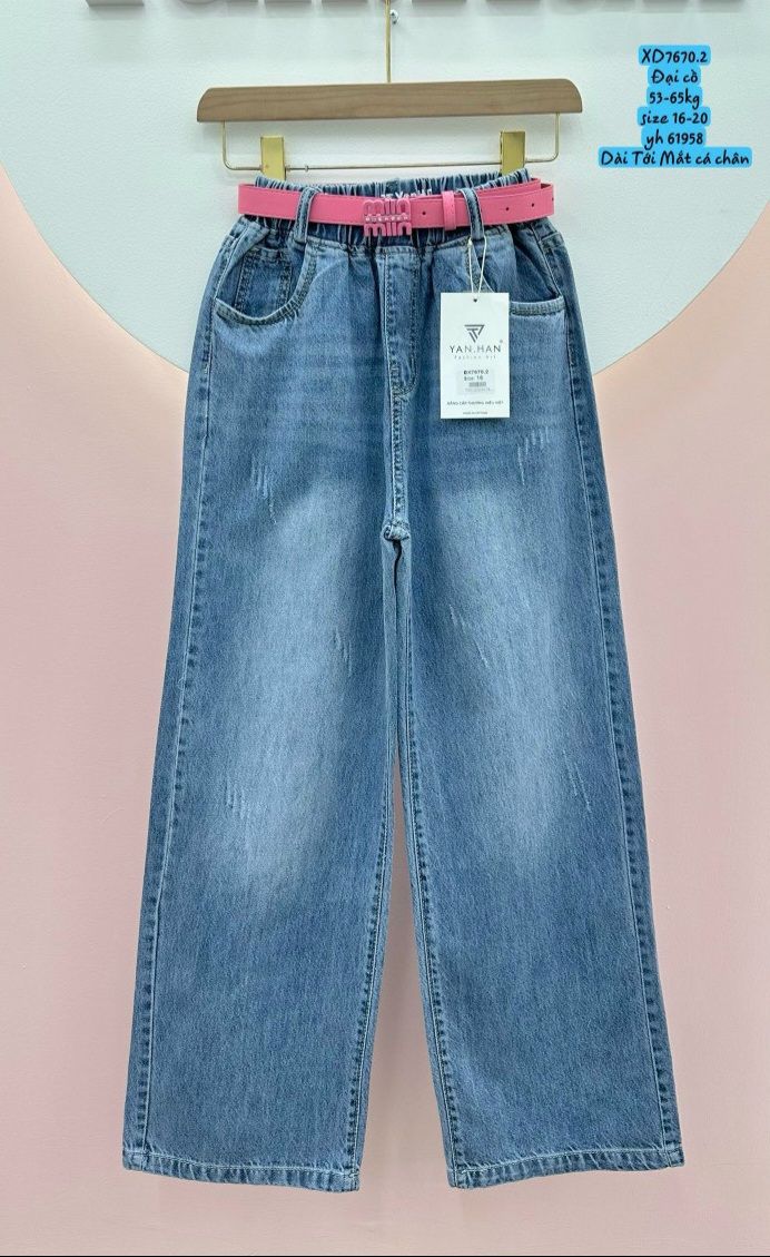 Quần jean dài ống suông cho các bé tuổi teen từ 50-65kg