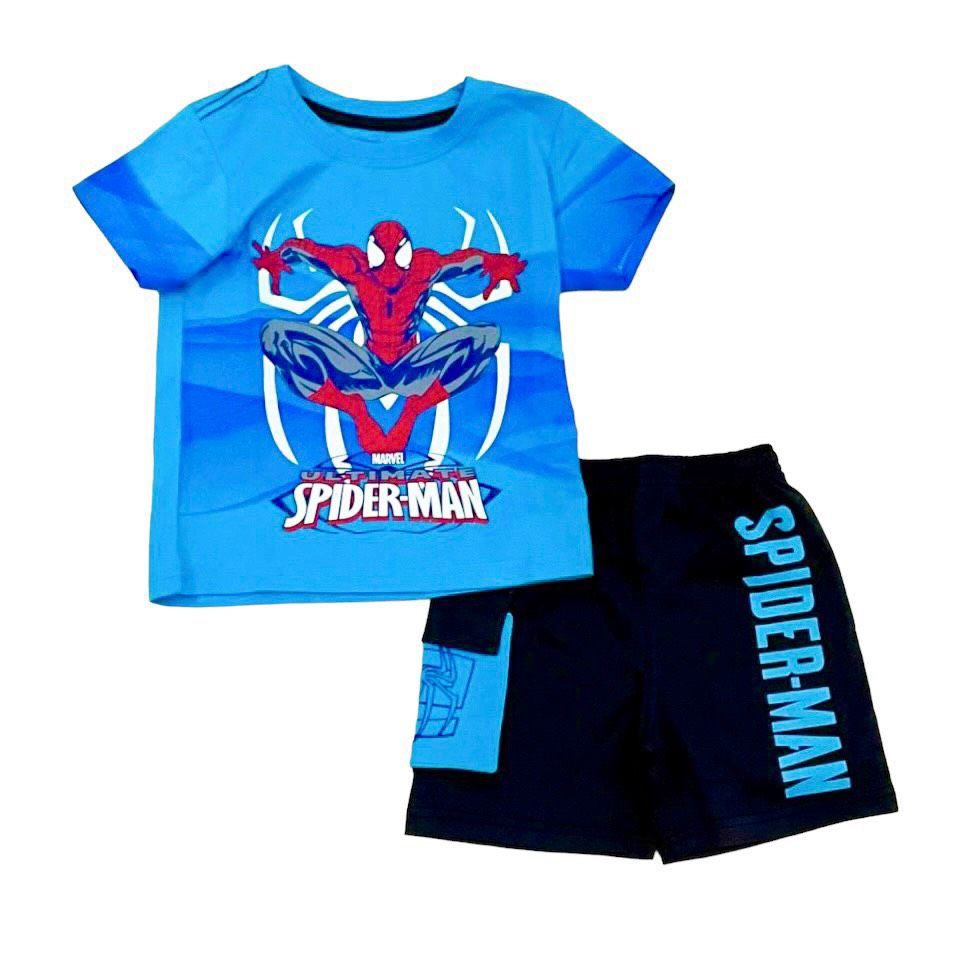  Đồ bộ thun cotton bé trai họa tiết Spiderman quần phối túi hộp 