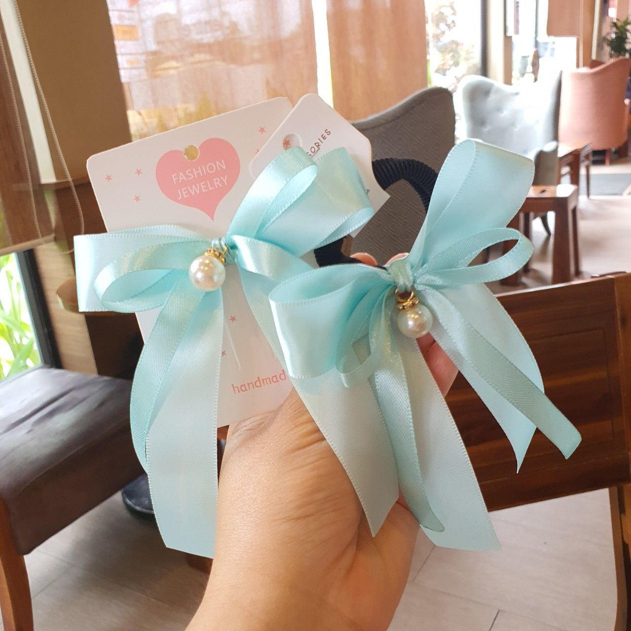 Kẹp tóc và cột tóc nơ cho bé và các bạn nữ gắn hạt châu