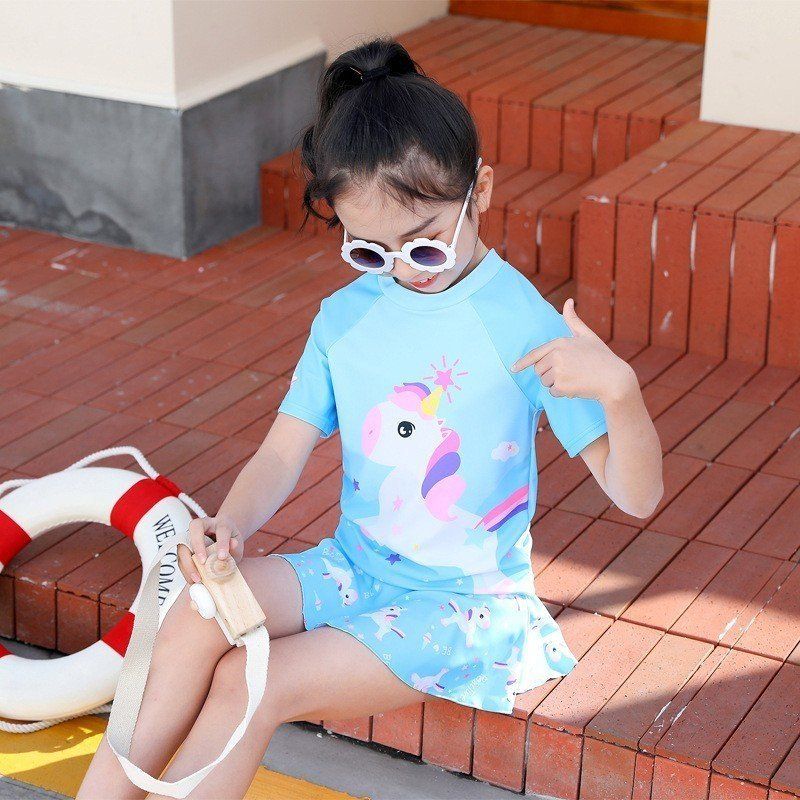 Đồ bơi bé gái dạng váy họa tiết Pony xinh xắn