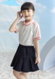  Áo thun Polo bé gái phối màu vai tinh tế (RA679) 