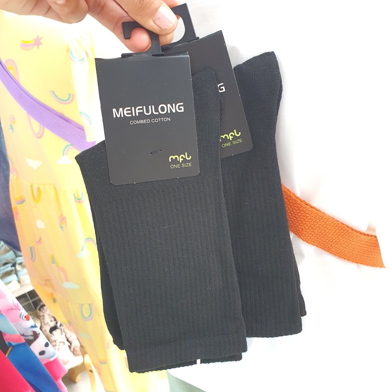 Vớ dài cotton nam nữ trơn Freesize