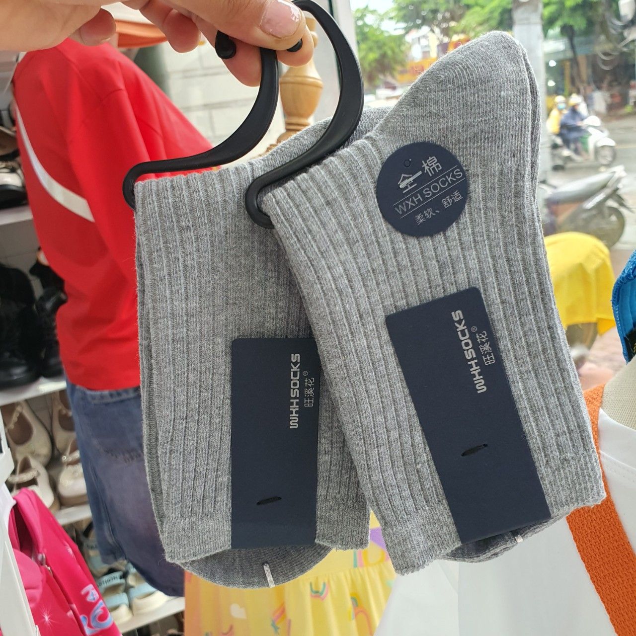 Vớ dài cotton nam nữ trơn Freesize
