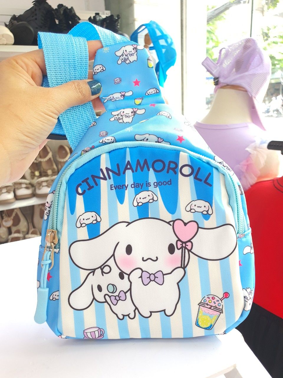 Túi đeo chéo cho bé gái họa tiết hoạt hình Kuromi, Cinnamoroll... đáng yêu