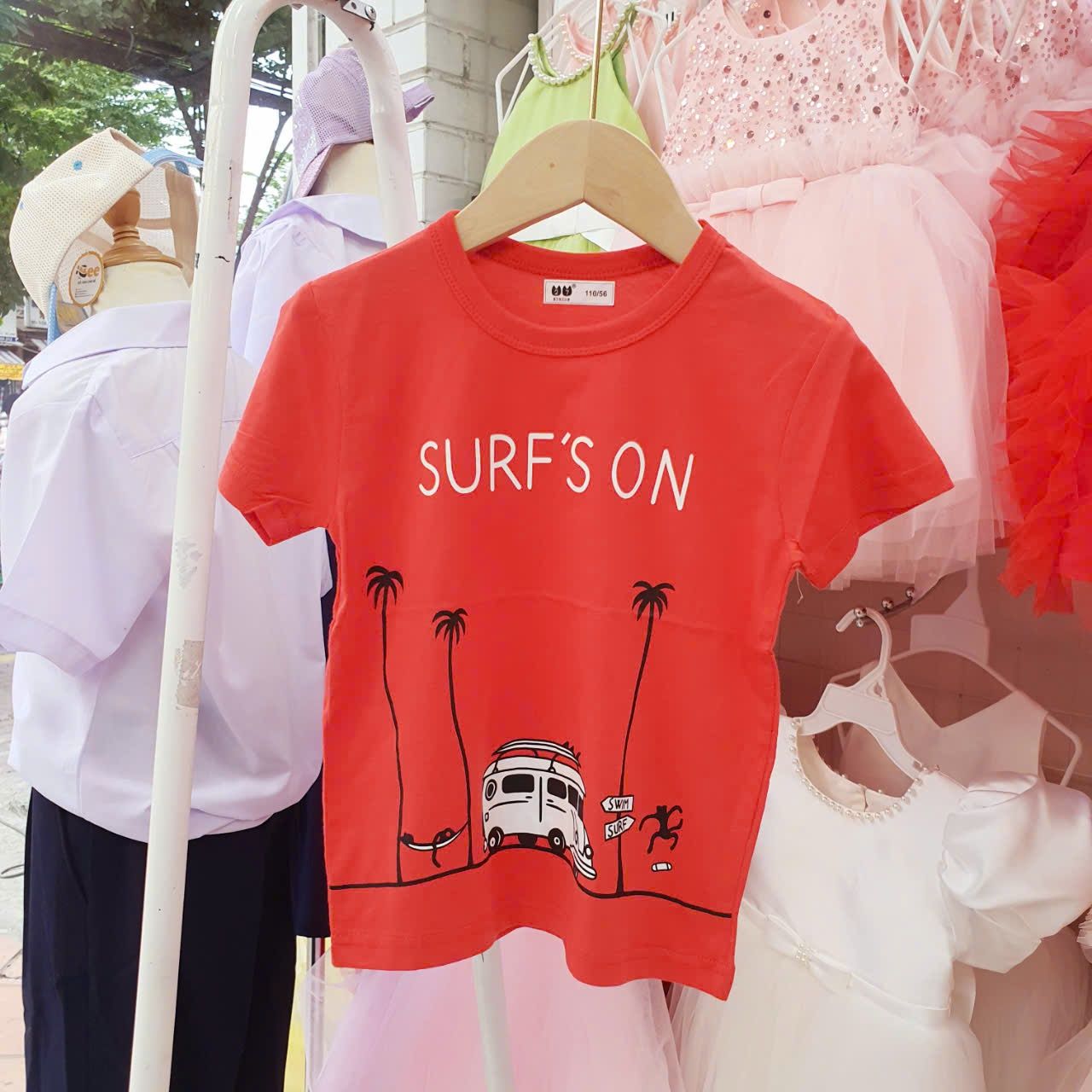 Áo thun cotton cho bé họa tiết hoạt hình siêu dễ thương