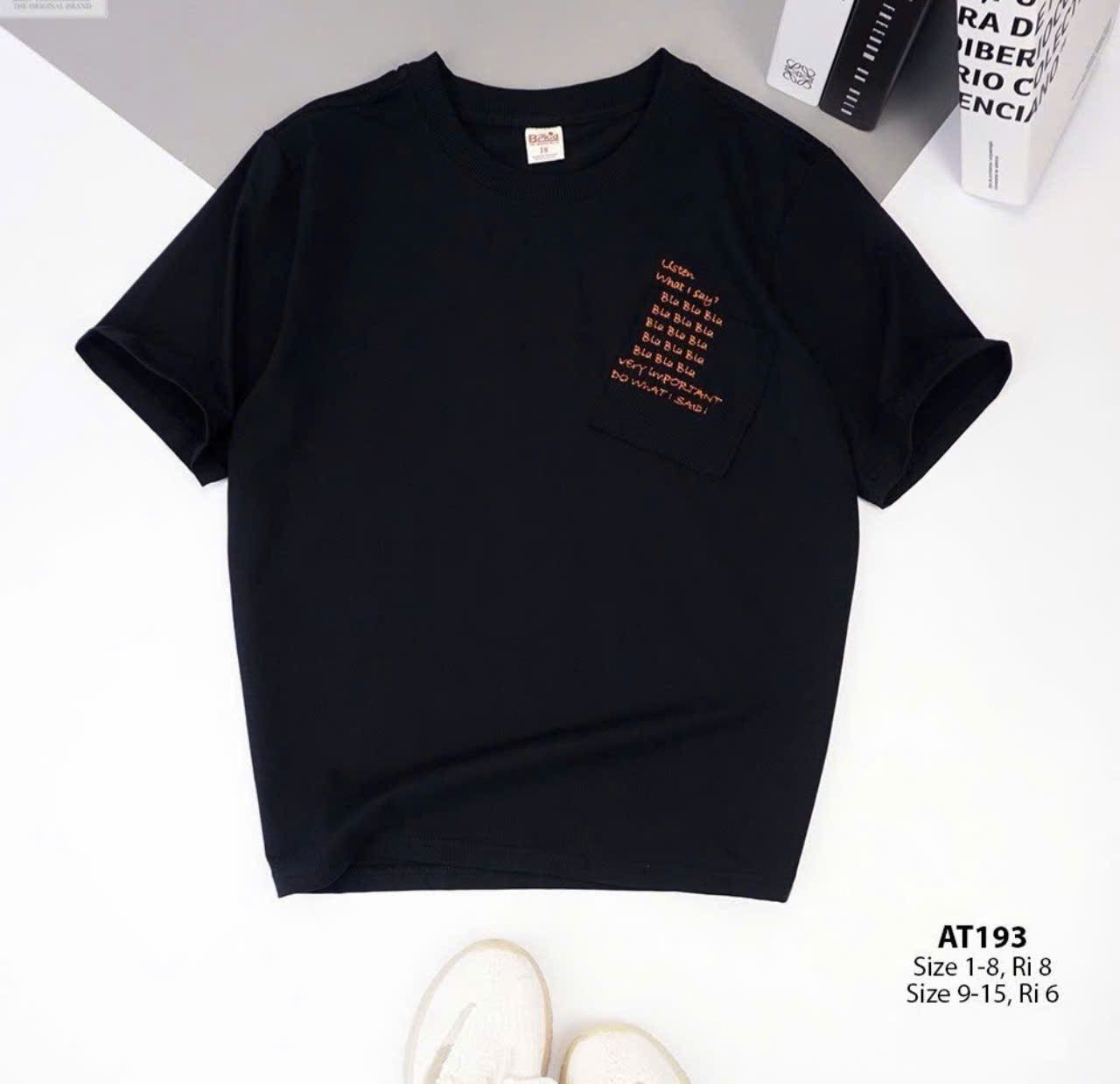 Áo thun cotton cho bé in chữ nhí phong cách sành điệu