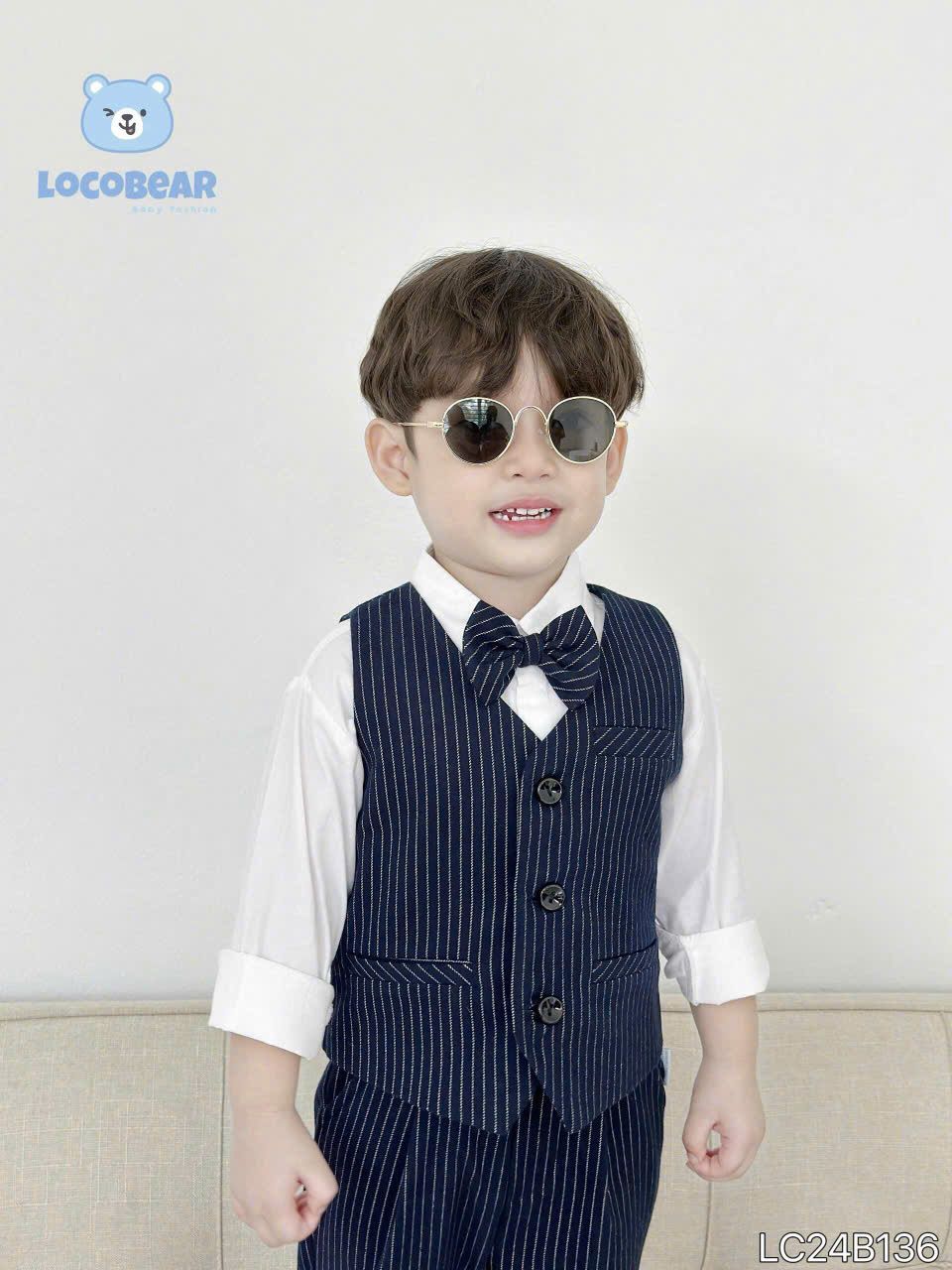 Set vest gile cho bé trai diện đi tiệc phong cách Hàn Quốc cực sang S02 _ Beekids
