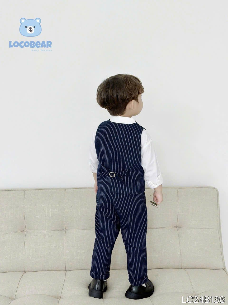 Set vest gile cho bé trai diện đi tiệc phong cách Hàn Quốc cực sang S02 _ Beekids