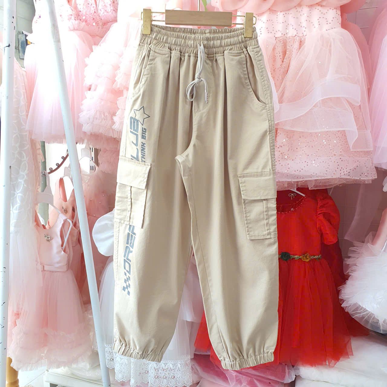 Quần kaki dài túi hộp bé trai và bé gái phong cách sành điệu Q04 _ Beekids